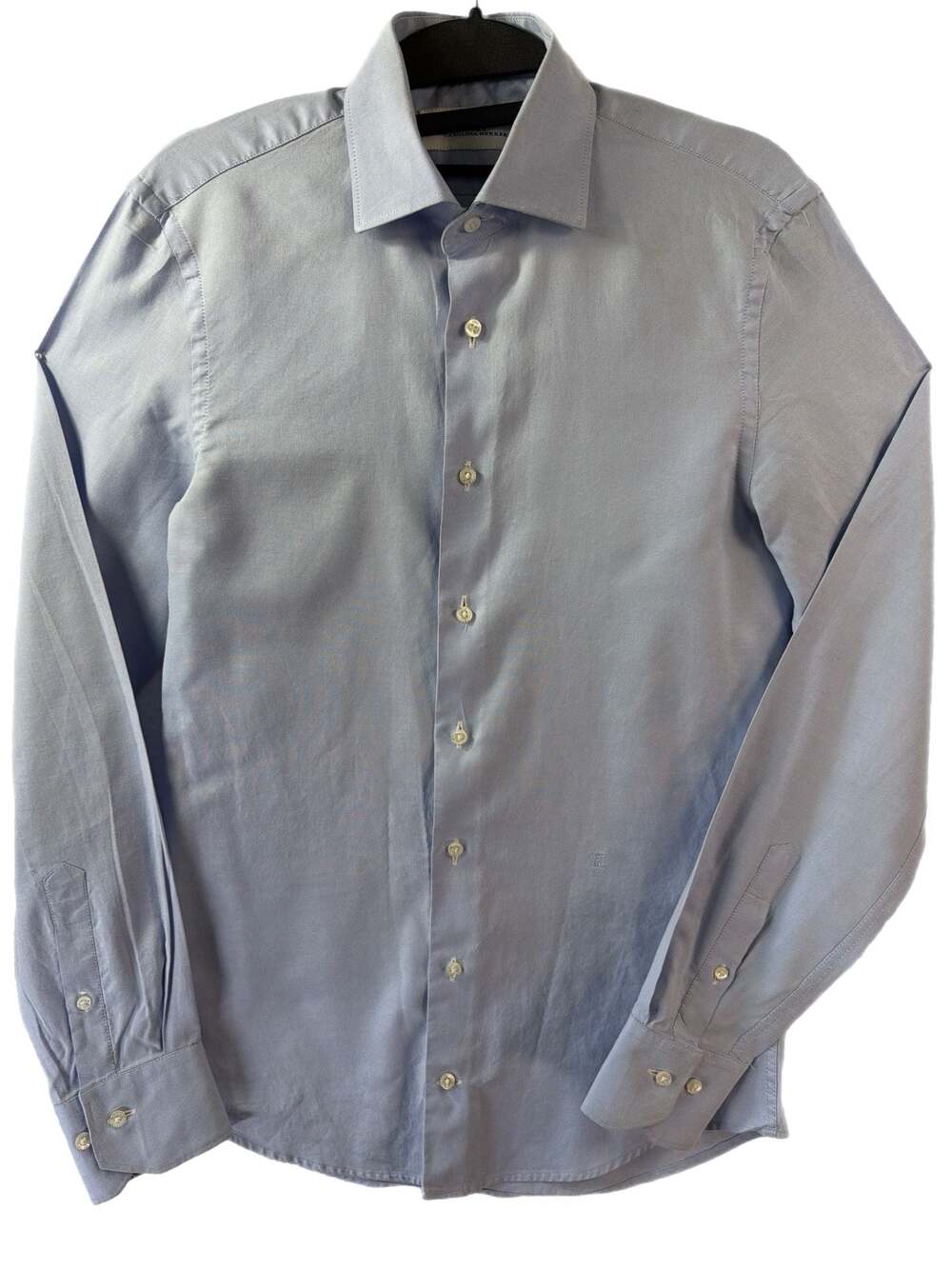 Carolina Herrera Men's Long Sleeve Button-Down Dress Shirt in Light Blue Cotton